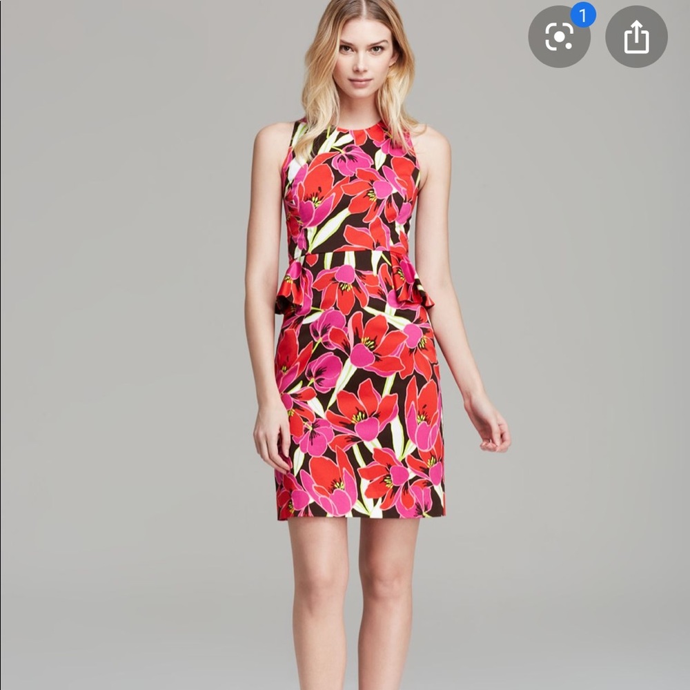 Kate Spade Tropical Peplum Sheath dress